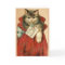 Victorian Cat In Bag Valentine's Day Card