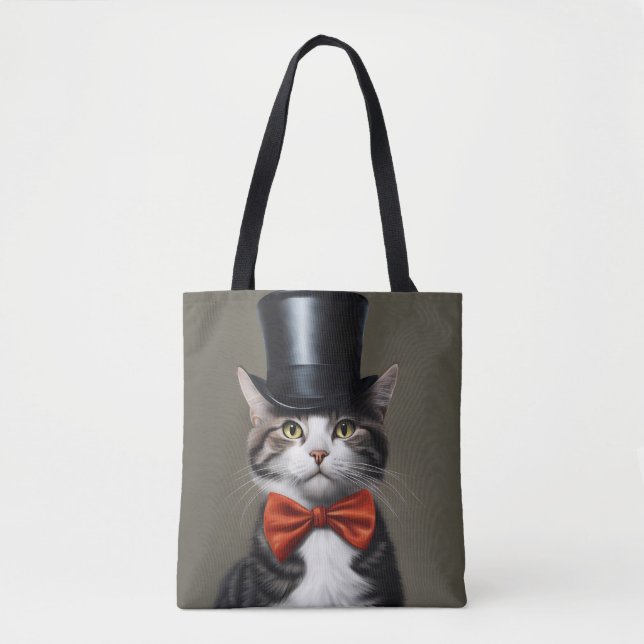 Victorian Cat Tote Bag (Front)
