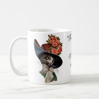 Victorian Cat with Hat  Coffee Mug