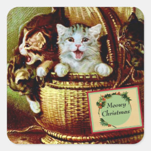 Victorian Cats Sticker