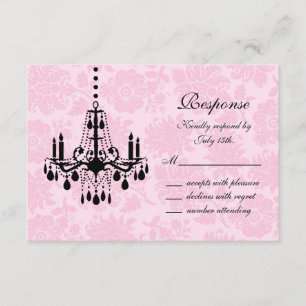 Victorian Chandelier RSVP Card