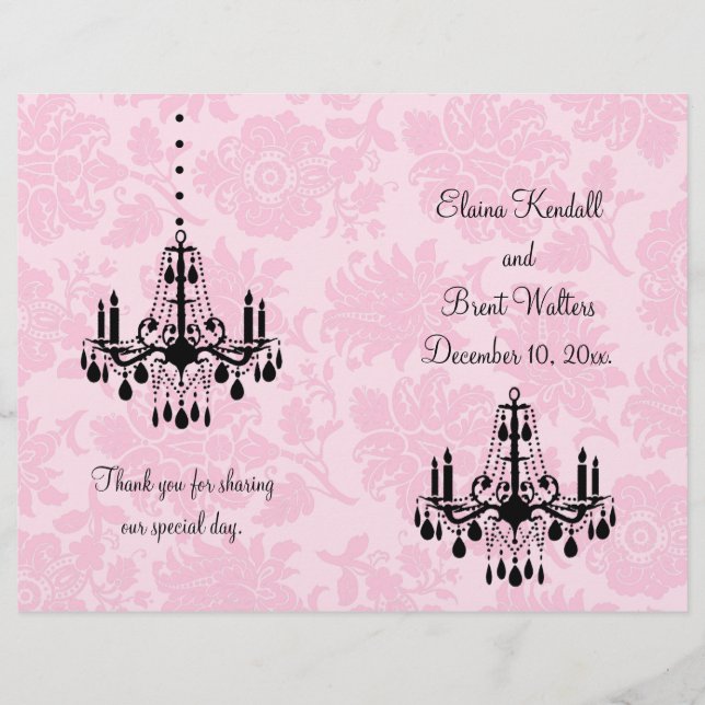 Victorian Chandelier Wedding Program (Front)