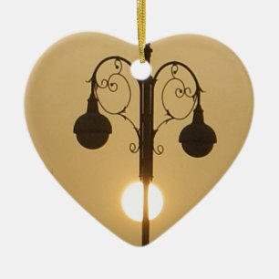 Victorian Charm: Vintage Streetlight Lamp Posts  Ceramic Tree Decoration