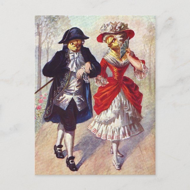 Victorian Chickens Postcard (Front)