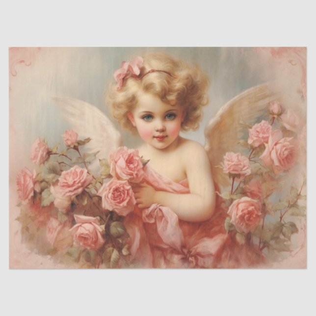 Victorian Child Angel  Tissue Paper (Front)
