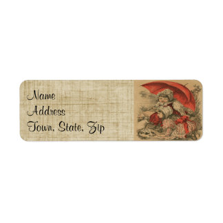 Victorian Child W/Bunnies Return Address Labels