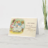 Victorian Children Birthday Party Birthday Card