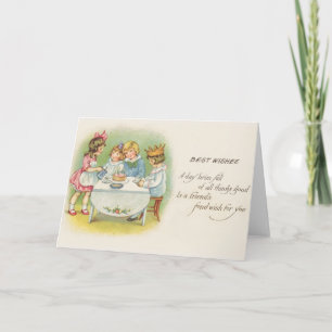 Victorian Children Birthday Party Birthday Card