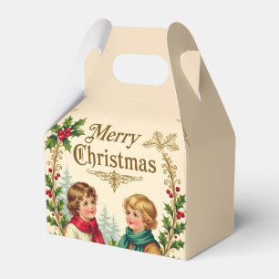 Victorian children Merry Christmas vintage Favour Box