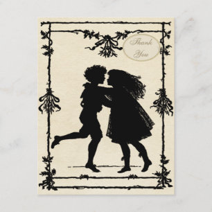 Victorian Children Silhouettes Wedding Thank You