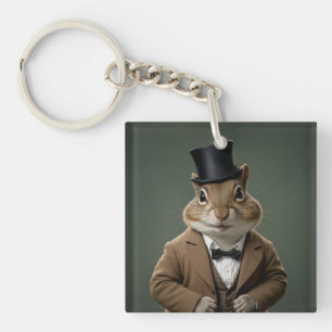 Victorian Chipmunk Key Ring