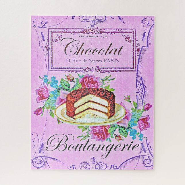 Victorian chocolate cake pastry shop jigsaw puzzle (Vertical)