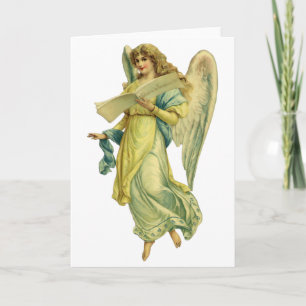 Victorian Christmas Angel, Gloria in Excelsis Deo Holiday Card