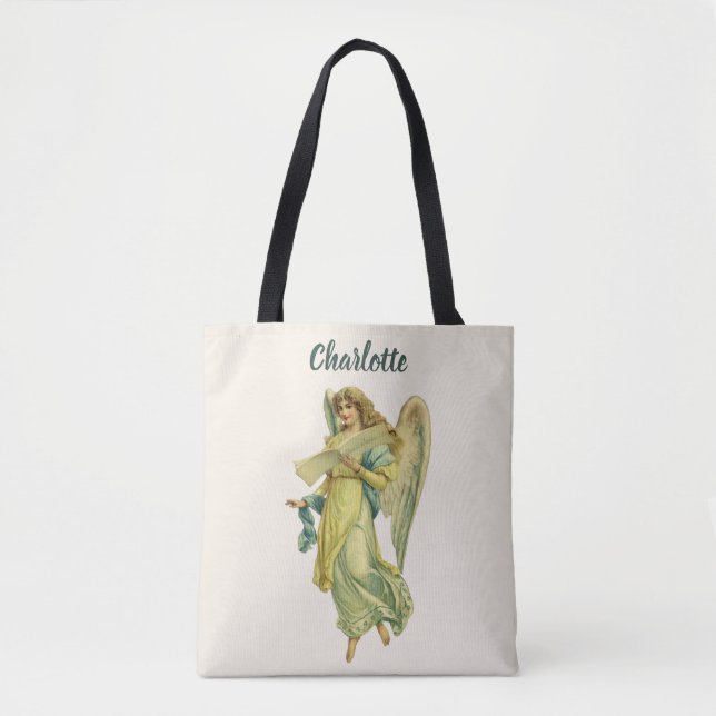 Victorian Christmas Angel, Gloria in Excelsis Deo Tote Bag (Front)