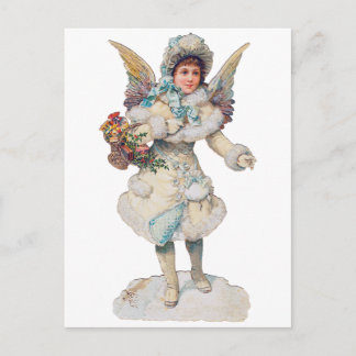 Victorian Christmas Angel Holiday Postcard