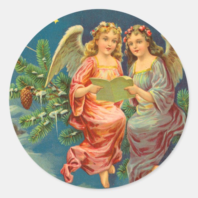 Victorian Christmas Angel Stickers (Front)