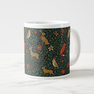 Victorian Christmas Animal & Botanical Large Coffee Mug