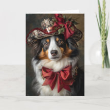 Victorian Christmas Australian Shepherd