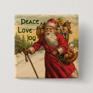 Victorian Christmas Button Pin