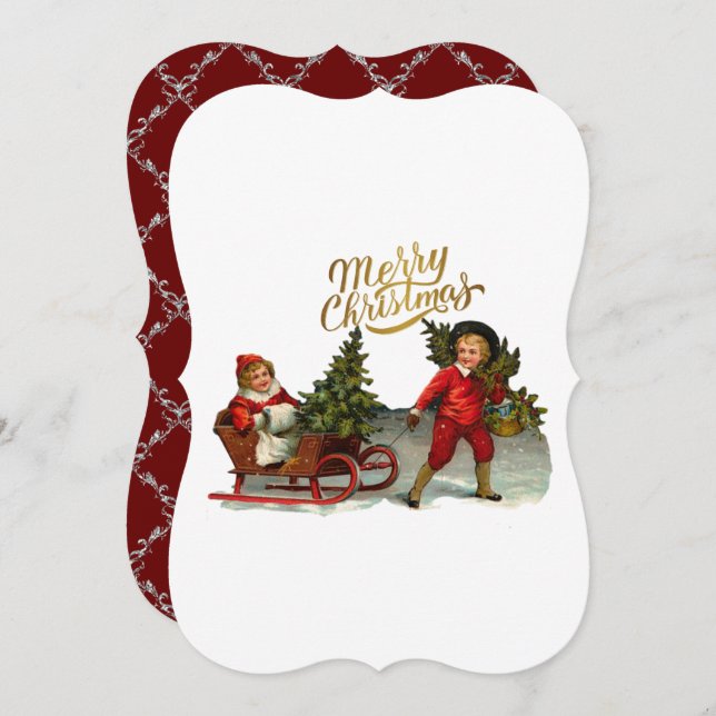 Victorian Christmas Card (Front/Back)