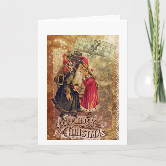 Victorian christmas card with a steampunk twist (Front)