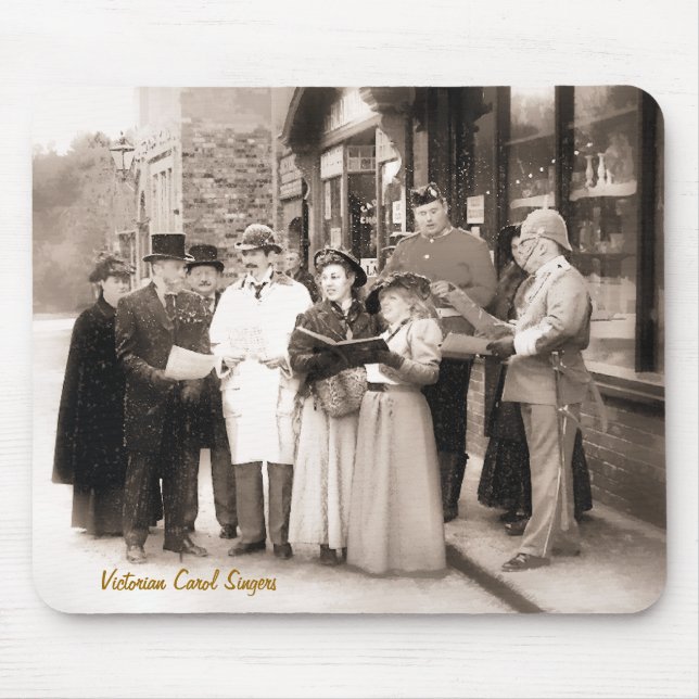 VICTORIAN CHRISTMAS CAROL SINGERS MOUSE PAD (Front)