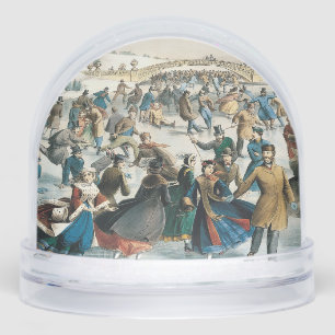 Victorian Christmas Central Park Currier & Ives Snowglobe