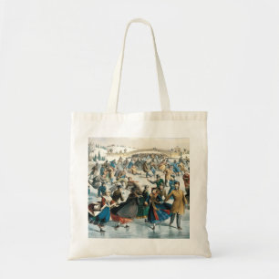 Victorian Christmas Central Park Currier & Ives Tote Bag