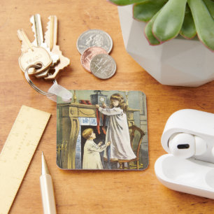 Victorian Christmas, Children Christmas Stockings Key Ring