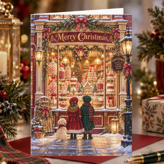Victorian Christmas Confectionery Nostalgic Holiday Card