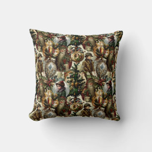 Victorian Christmas Elegance  Cushion
