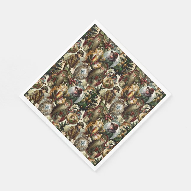 Victorian Christmas Elegance  Napkin (Corner)