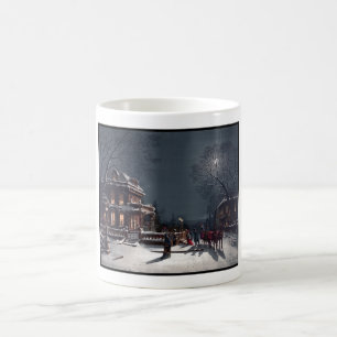 Victorian Christmas Eve Party Winter Carriage Coffee Mug