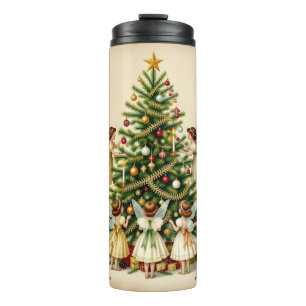 Victorian Christmas Fairy Gathering Thermal Tumbler