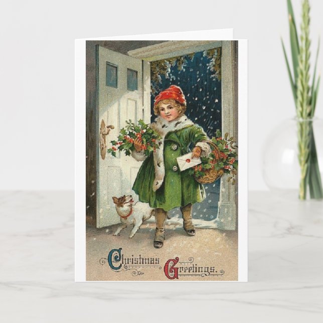 Victorian Christmas Greeting Card (Front)