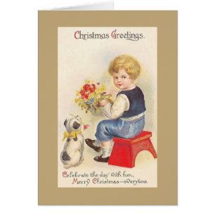 Victorian Christmas Greeting Card