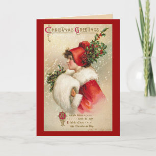 Victorian Christmas Greetings Card