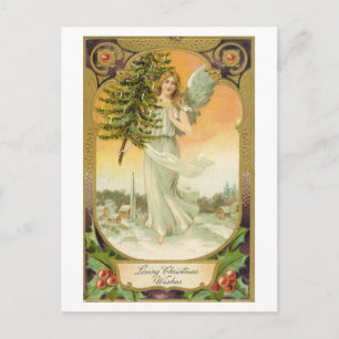 Victorian Christmas Greetings Holiday Postcard