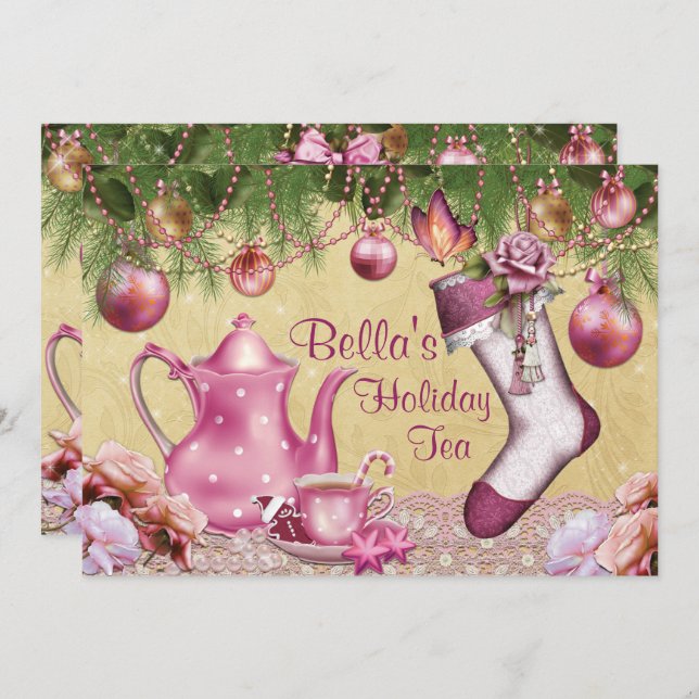 Victorian Christmas Holiday Party Invitation (Front/Back)