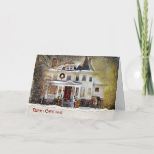 Victorian Christmas Home Holiday Card