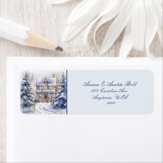 Victorian Christmas House of Yesteryear Return Address Label