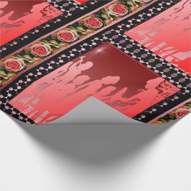 Victorian Christmas Morning Gifts Wrapping Paper (Corner)