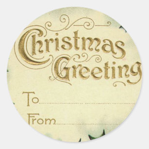 Victorian Christmas Name Tags for Gifts