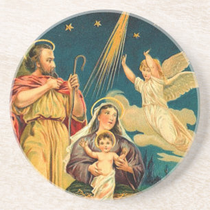 Victorian Christmas Nativity Coaster