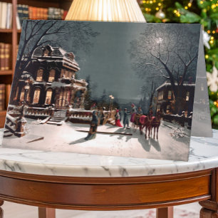Victorian Christmas Party Greeting Card
