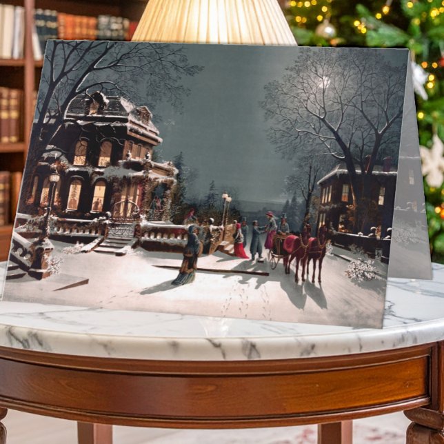 Victorian Christmas Party Greeting Card (Creator Uploaded)