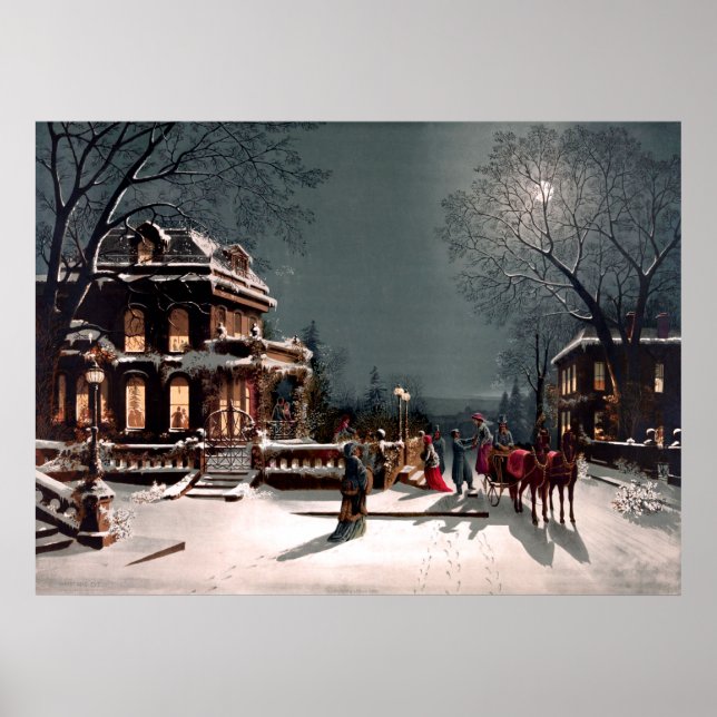 Victorian Christmas Party Poster (Front)