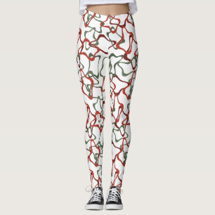 Victorian Christmas Polygons Leggings