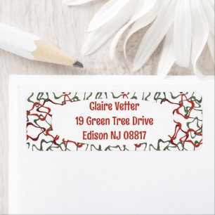 Victorian Christmas Polygons  Return Address Label