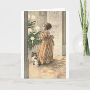 Victorian Christmas Retro Vintage Holiday Card
